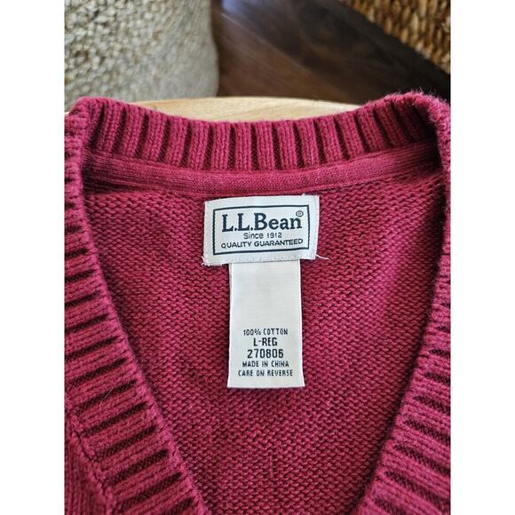 L.L Bean 100% Cotton Pullover Knit Sweater Men's Size L EUC - Picture 2 of 8